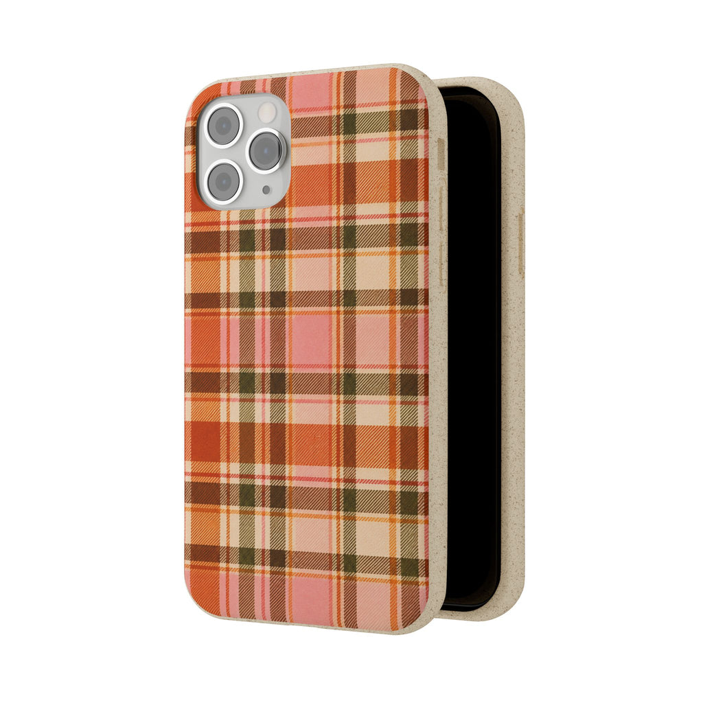 Hello Fall Plaid- Eco-Friendly Biodegradable Phone Case