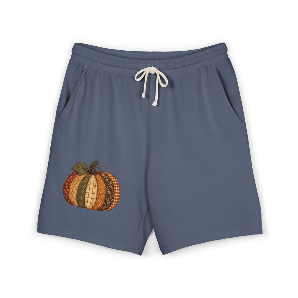 Patchwork Pumpkin — Cute Graphic Long Lounge Shorts 🎃🤎