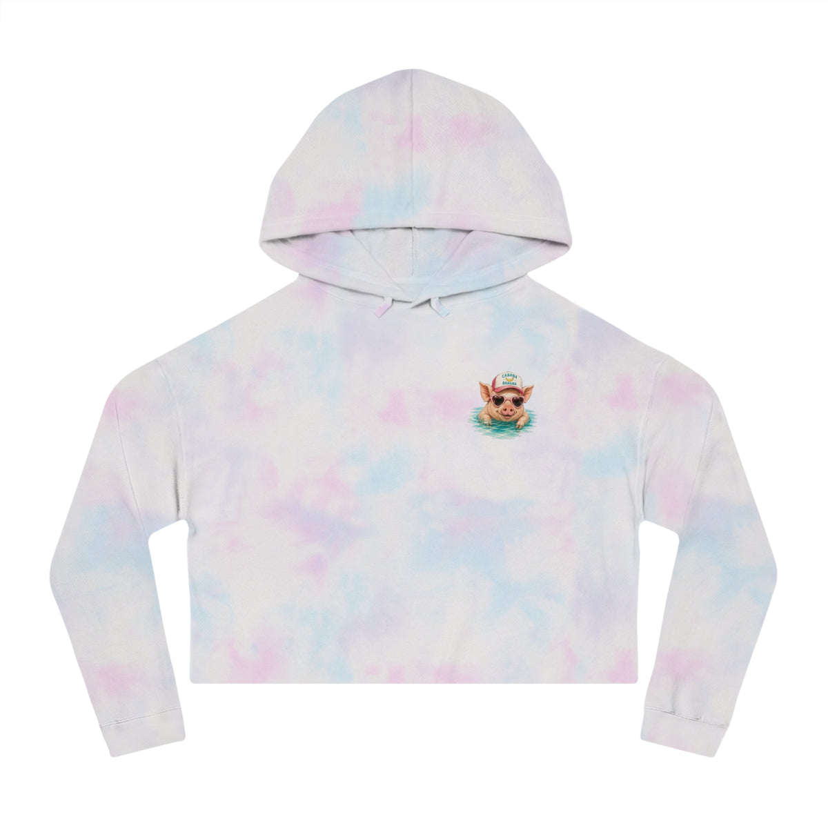 Bahamas Pig Swim Club Cropped Hoodie