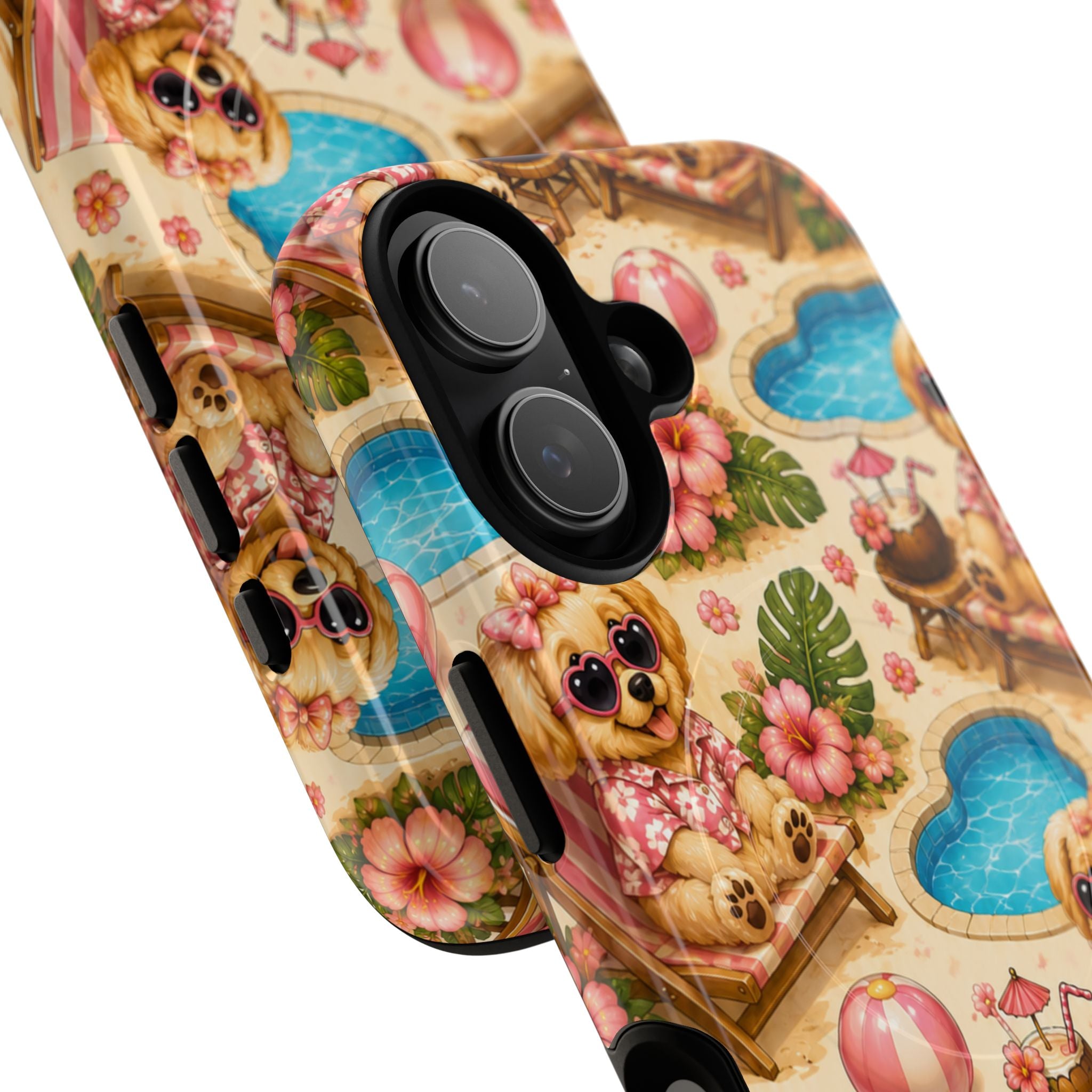 Poolside Puppies-Magnetic Tough Phone Case