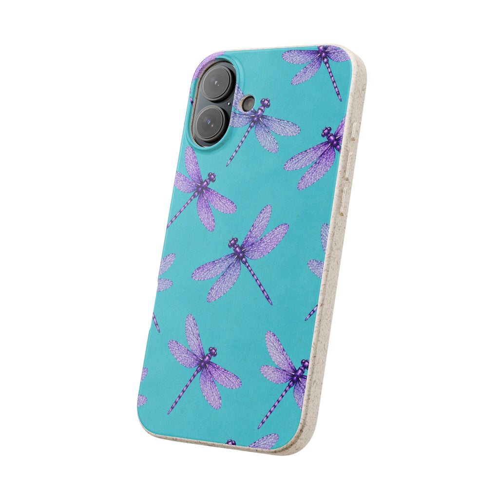 Turquoise Dragonfly Dreams — Eco-Friendly Biodegradable Phone Case