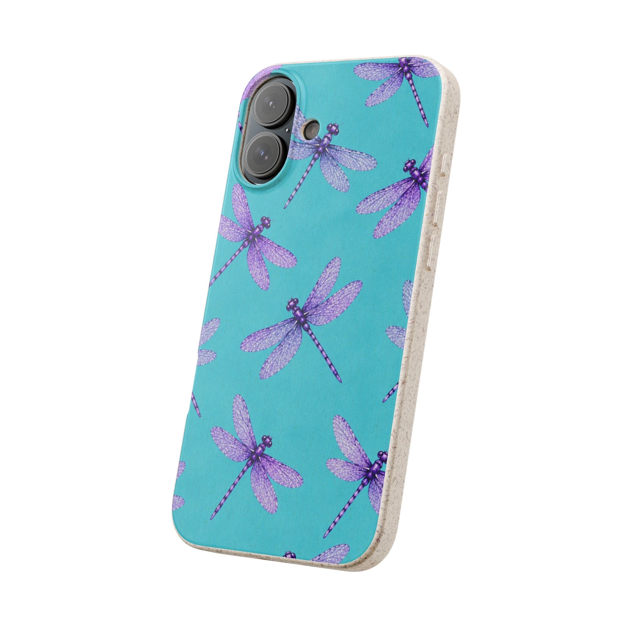 Turquoise Dragonfly Dreams — Eco-Friendly Biodegradable Phone Case