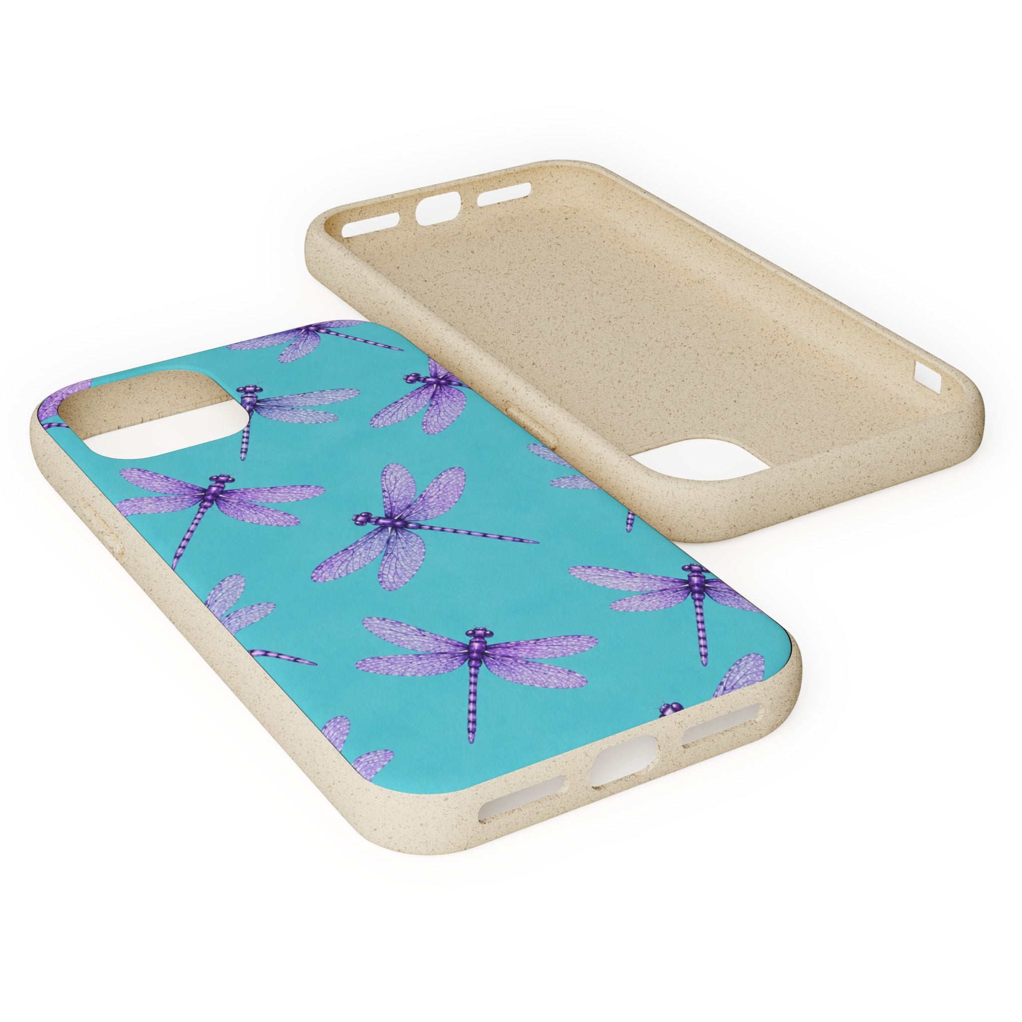 Turquoise Dragonfly Dreams — Eco-Friendly Biodegradable Phone Case