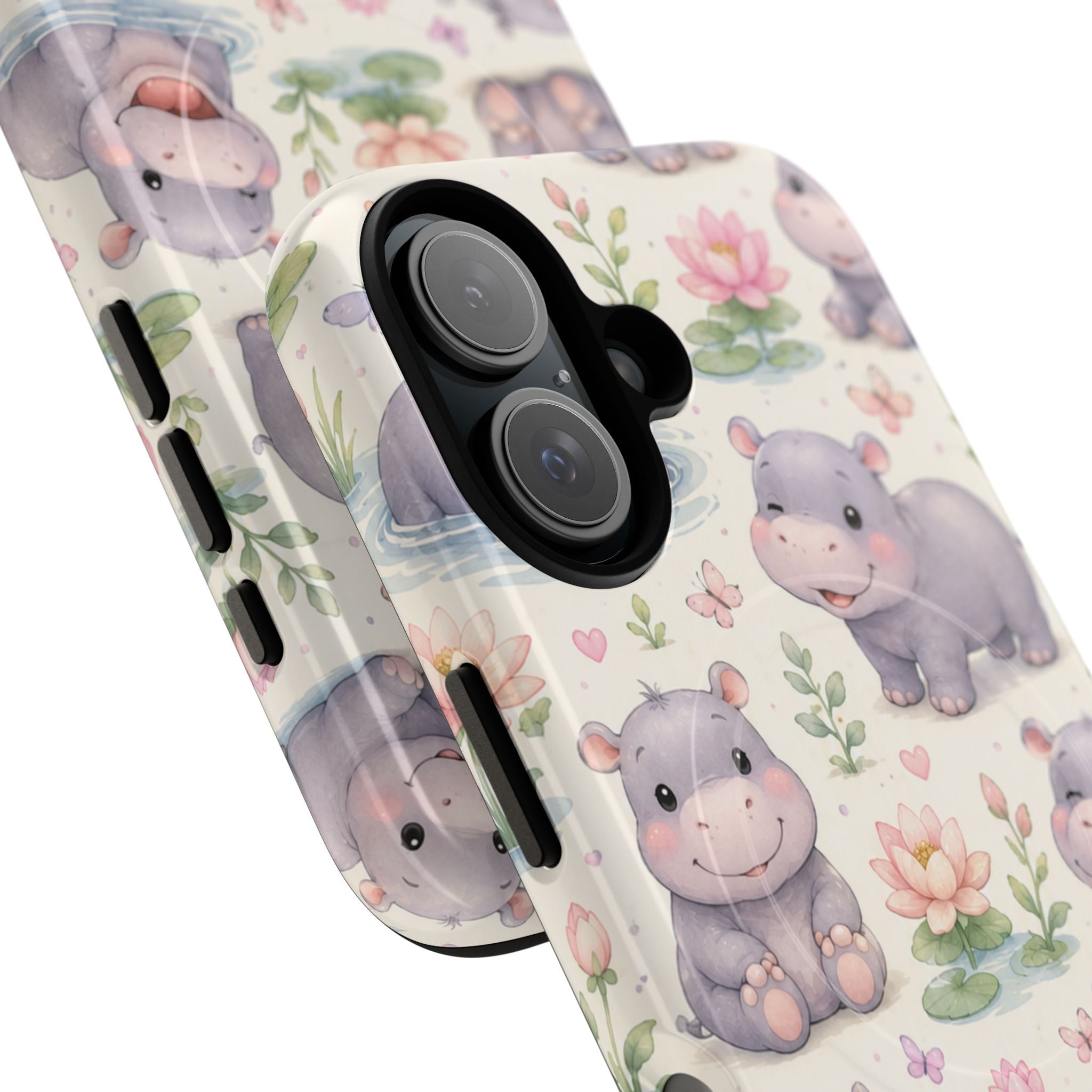 Hippo in Paradise- Tough Magnetic Phone Case