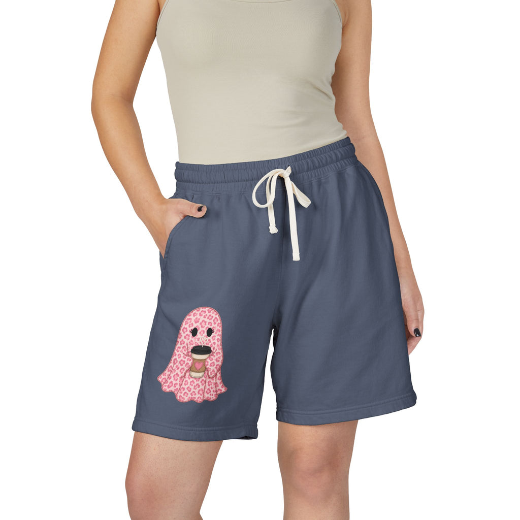 Cabana Boo Crew — Cute Graphic Long Lounge Shorts 👻🩷