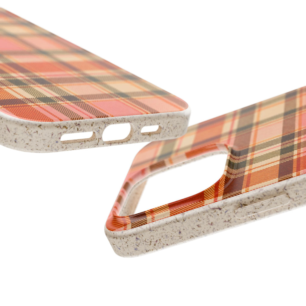 Hello Fall Plaid- Eco-Friendly Biodegradable Phone Case