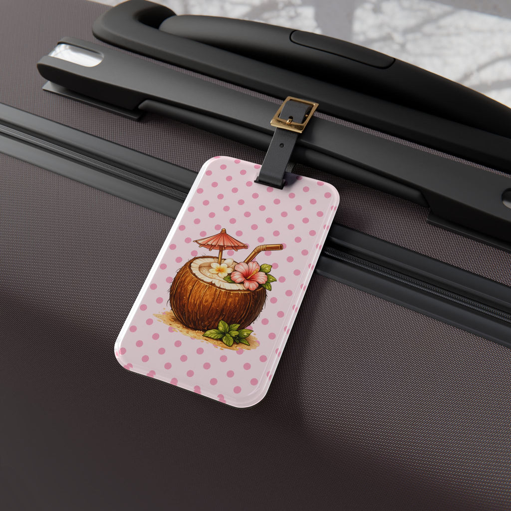 Coconut Pink Confetti- Luggage Tag