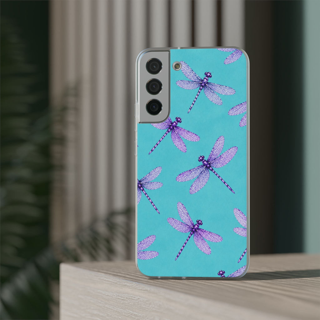 Turquoise Dragonfly Dreams – Flexi iPhone & Samsung Phone Case