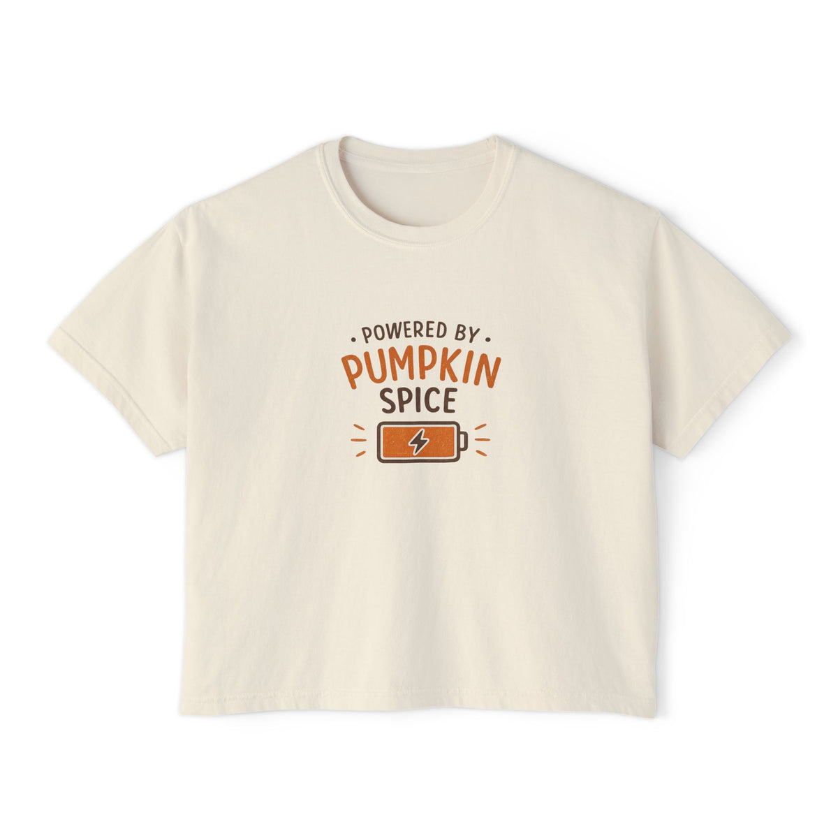 Powered by Pumpkin Spice-Boxy tee