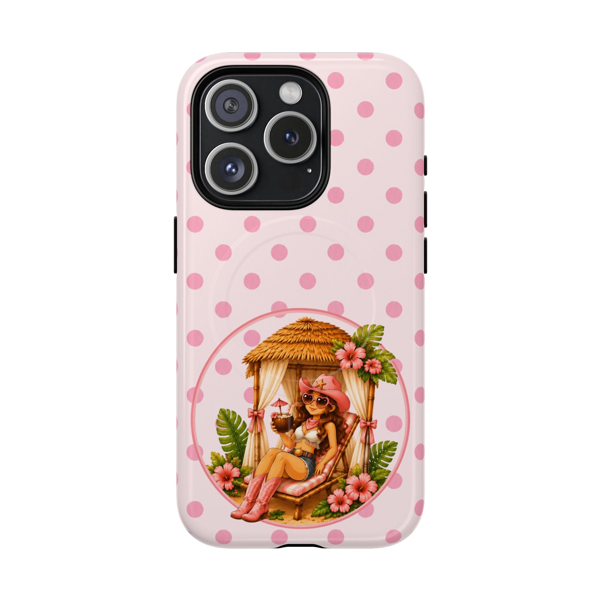 Cabana Cowgirl in Pink-Tough Magnetic Phone Case