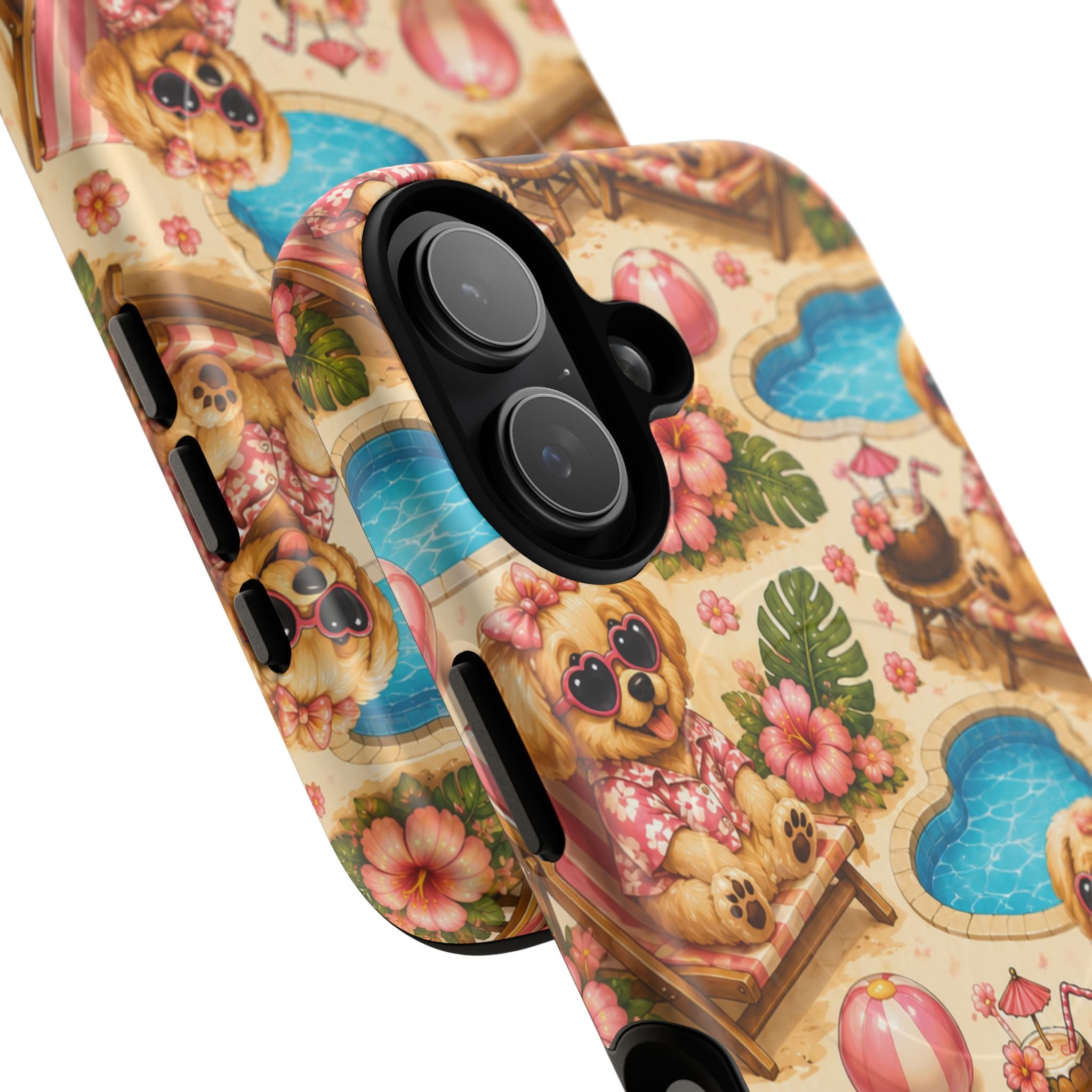 Poolside Puppies-Magnetic Tough Phone Case