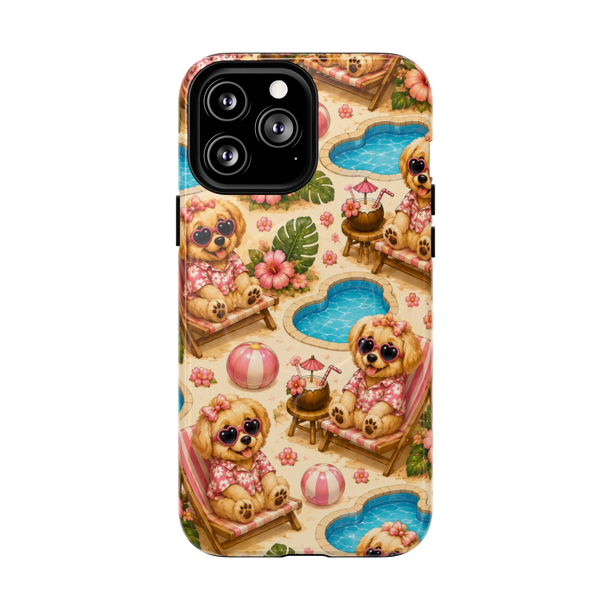 Poolside Puppies-Magnetic Tough Phone Case