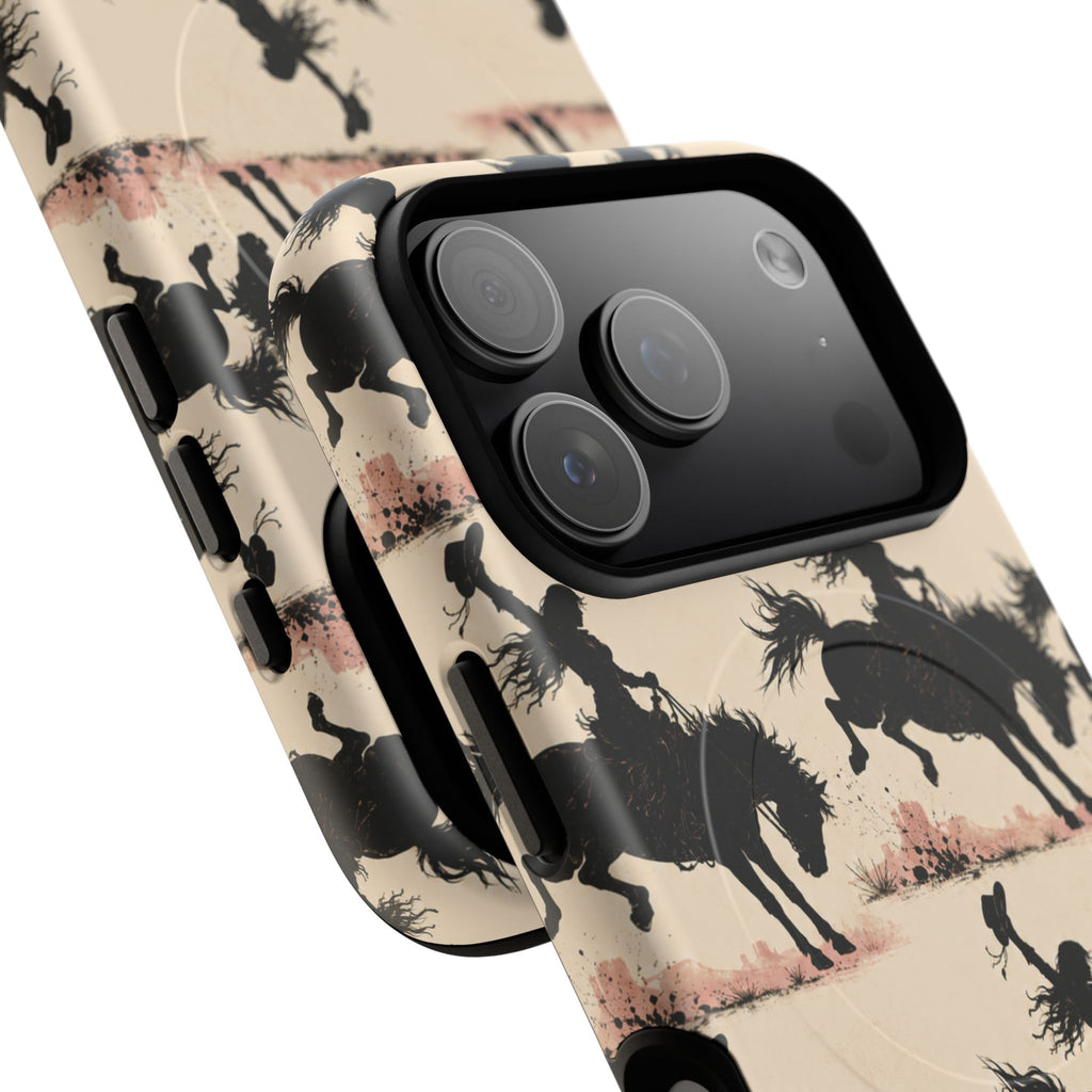 Cowgirl Silhouette Tough Magnetic Phone Case