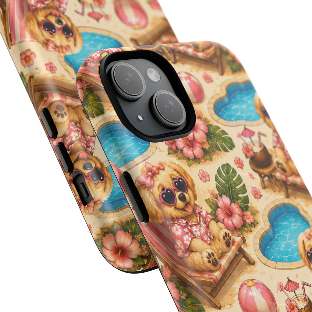 Poolside Puppies-Magnetic Tough Phone Case