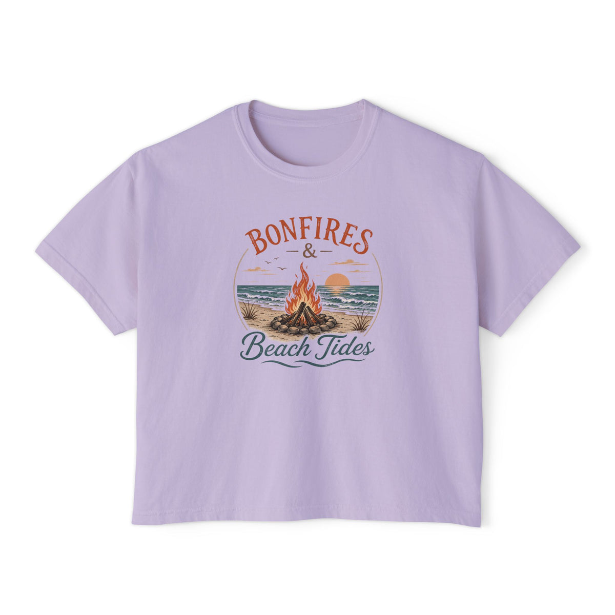 Bonfires & Beach Tides -Boxy Tee