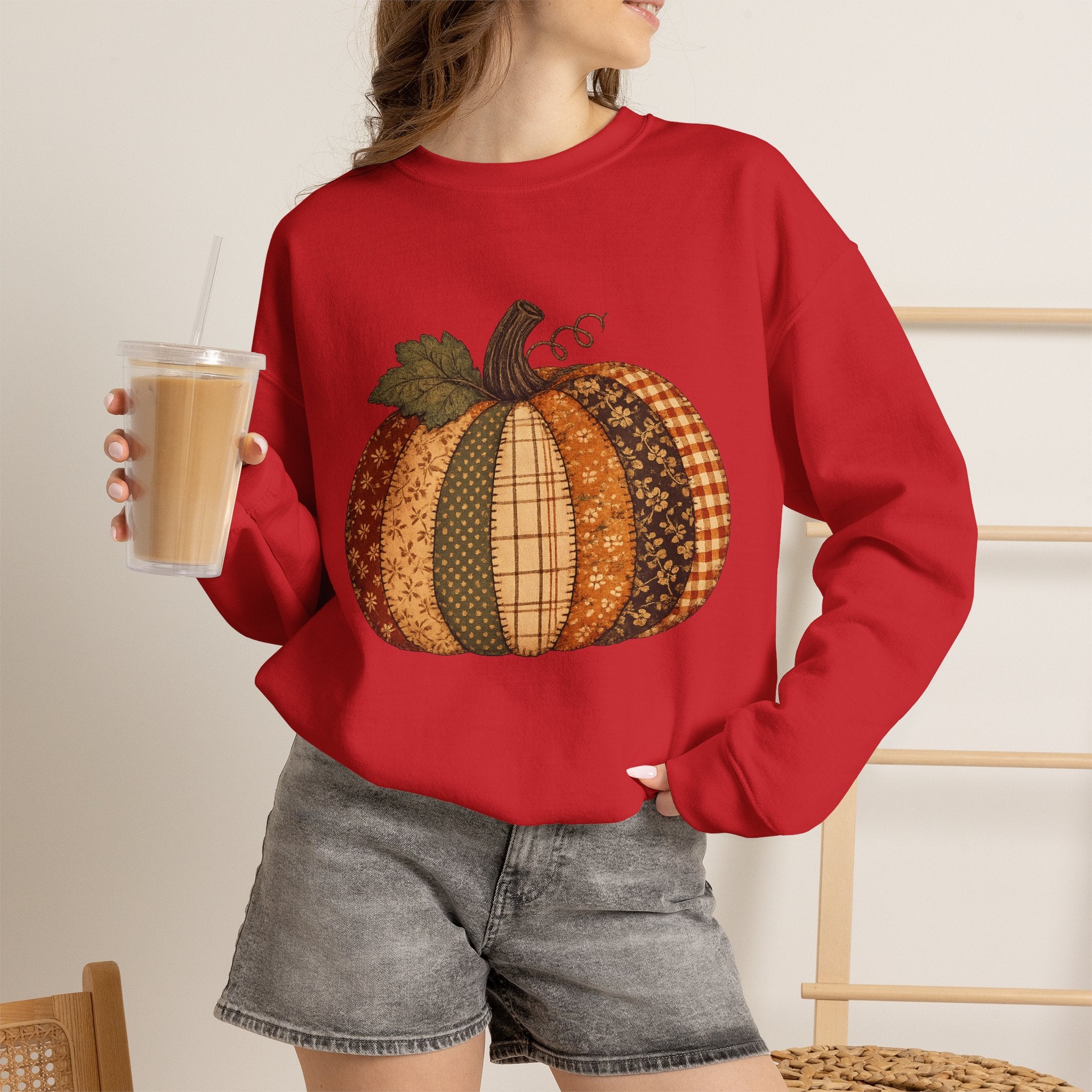 Patchwork Pumpkin – Sweatshirt