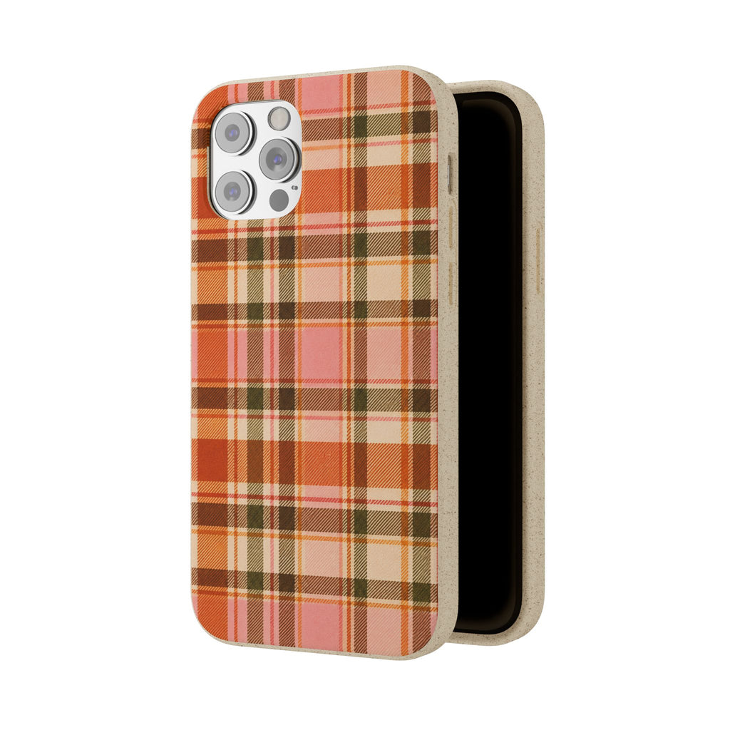 Hello Fall Plaid- Eco-Friendly Biodegradable Phone Case