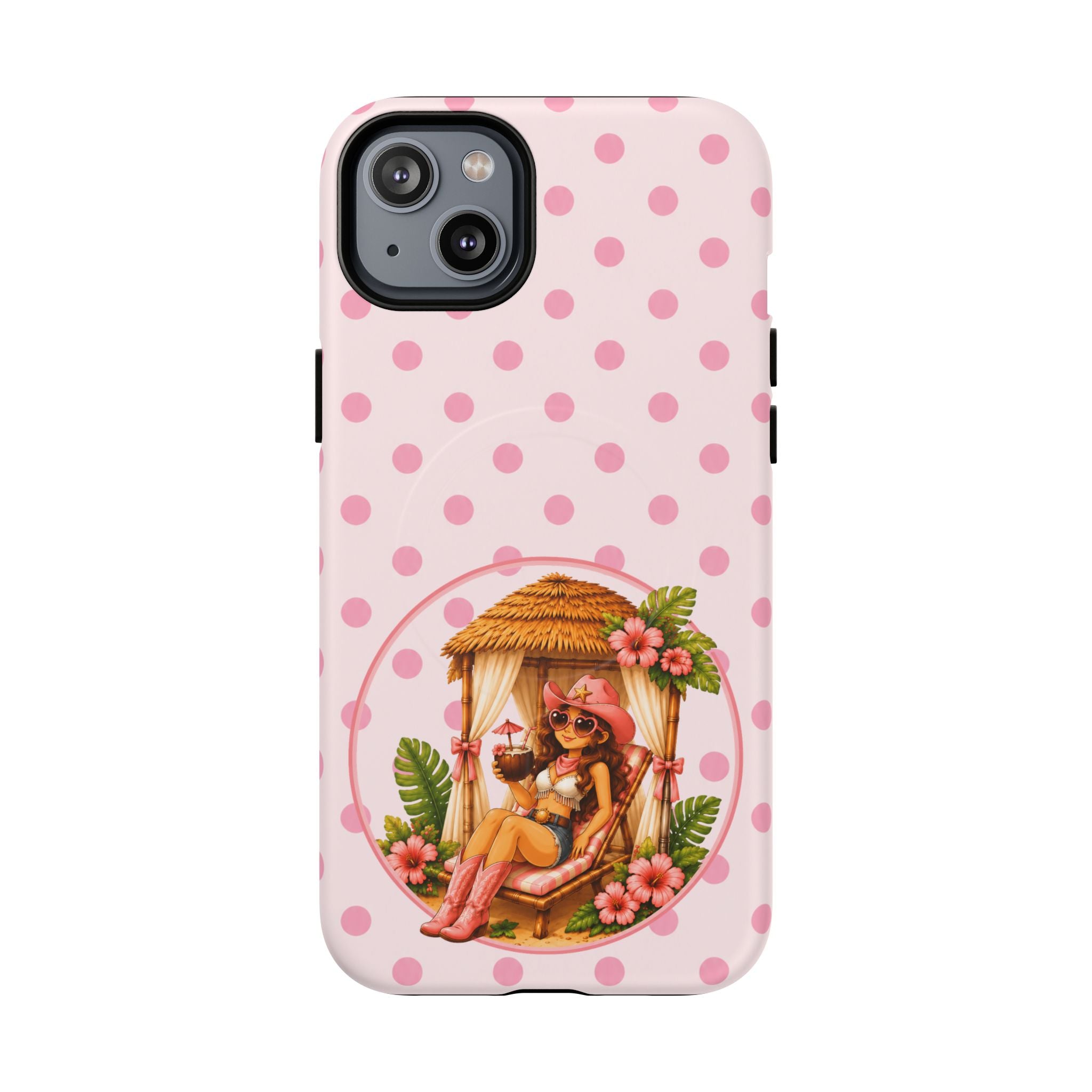 Cabana Cowgirl in Pink-Tough Magnetic Phone Case