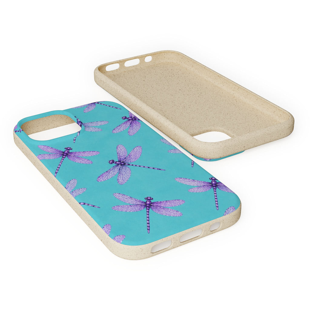 Turquoise Dragonfly Dreams — Eco-Friendly Biodegradable Phone Case