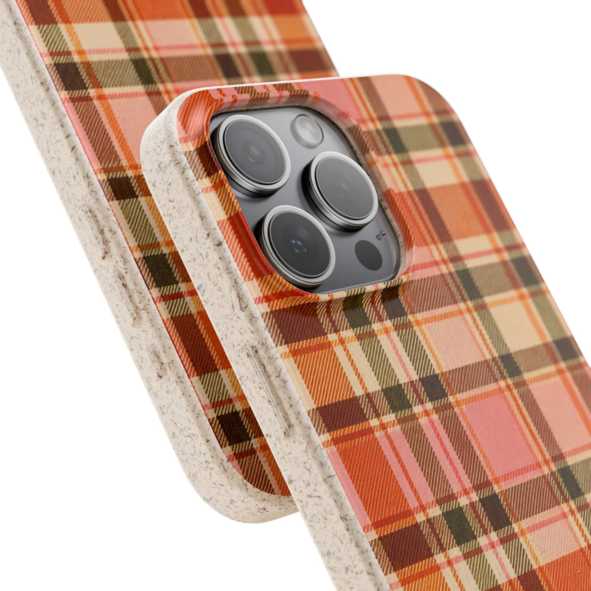 Hello Fall Plaid- Eco-Friendly Biodegradable Phone Case