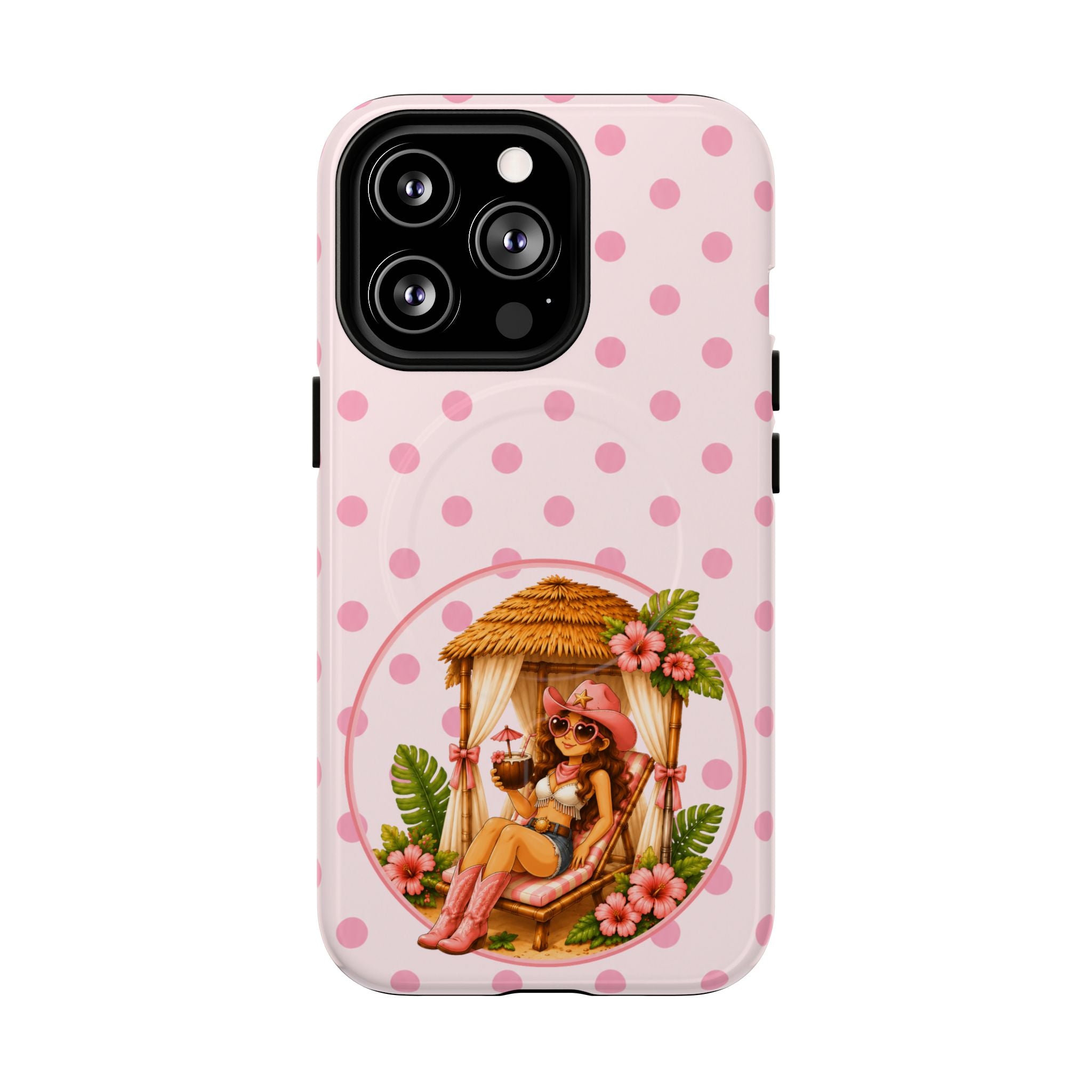 Cabana Cowgirl in Pink-Tough Magnetic Phone Case