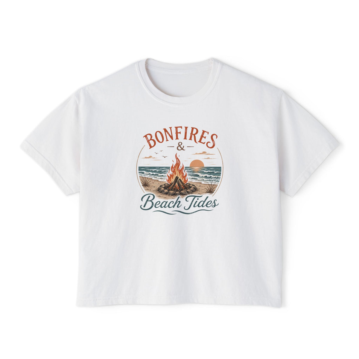 Bonfires & Beach Tides -Boxy Tee