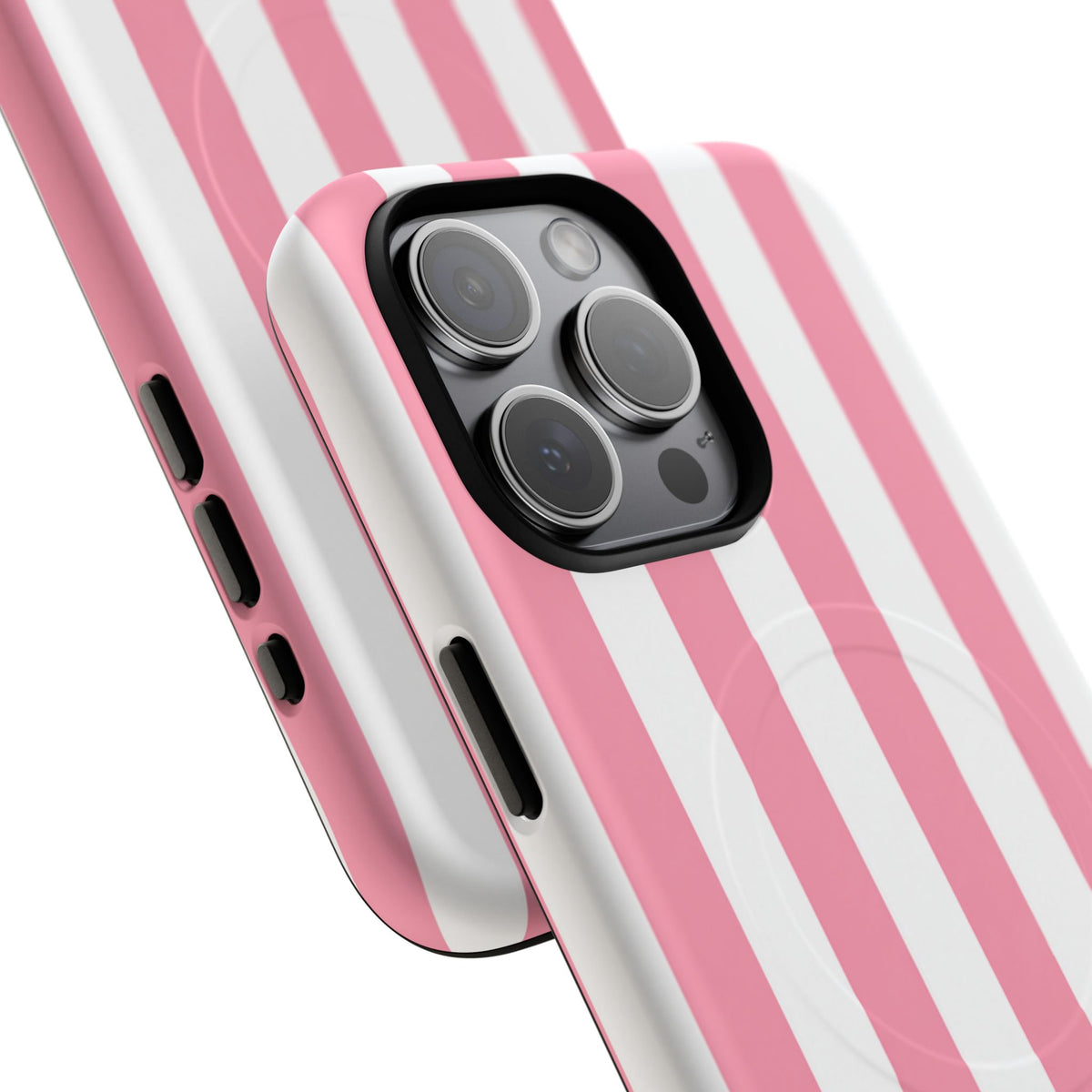Personalized Pink Cabana Stripe – Tough Magnetic Phone Case