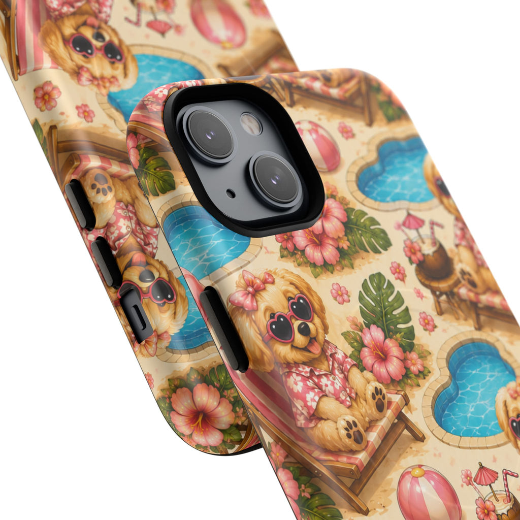 Poolside Puppies-Magnetic Tough Phone Case