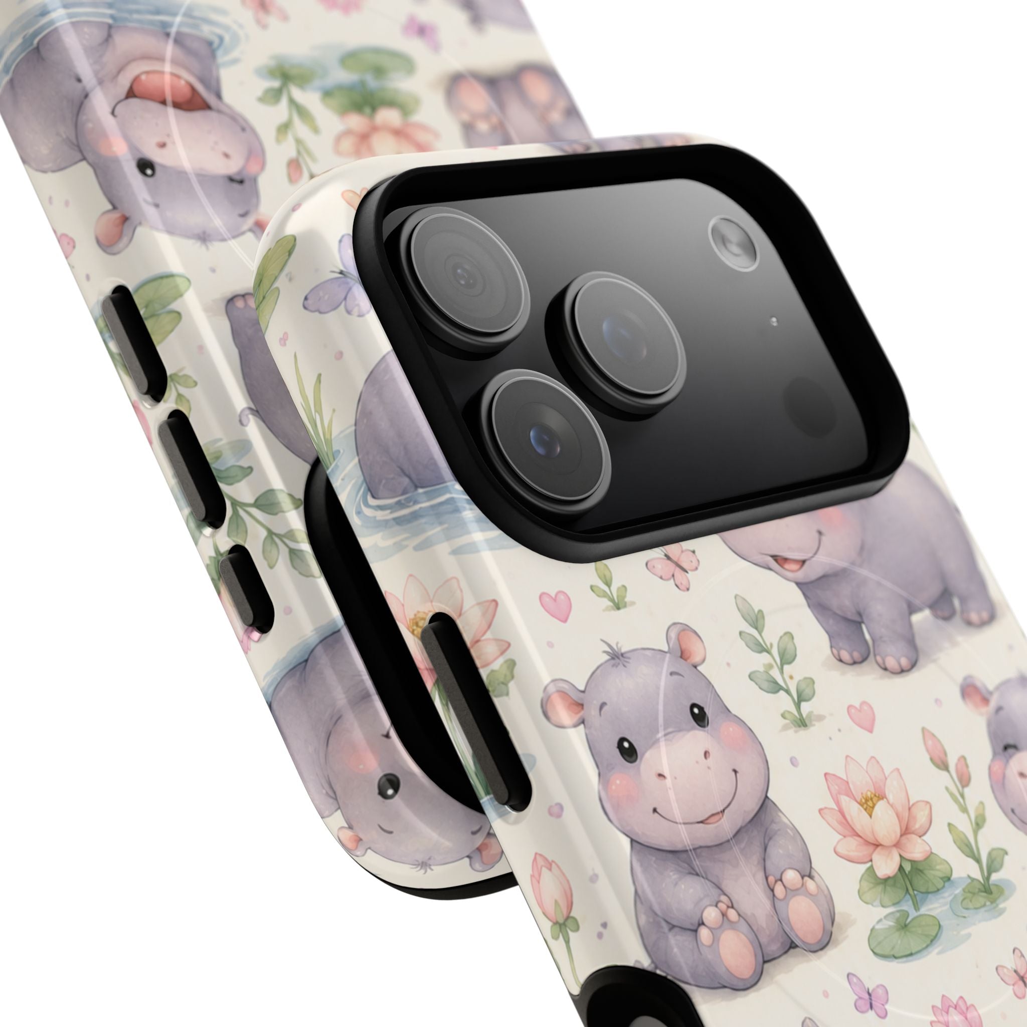 Hippo in Paradise- Tough Magnetic Phone Case