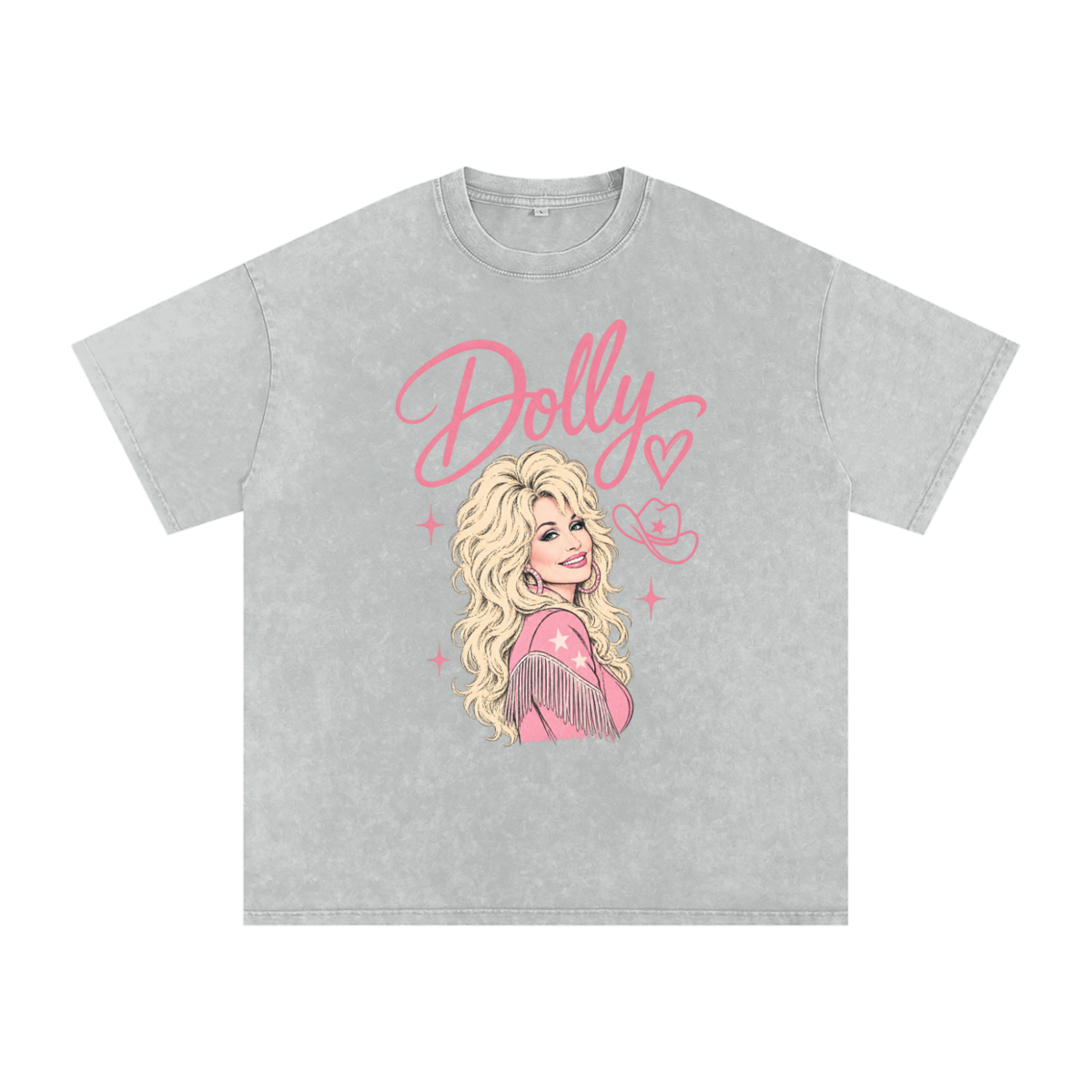 Dolly Snow Washed Oversized Cotton T-Shirt