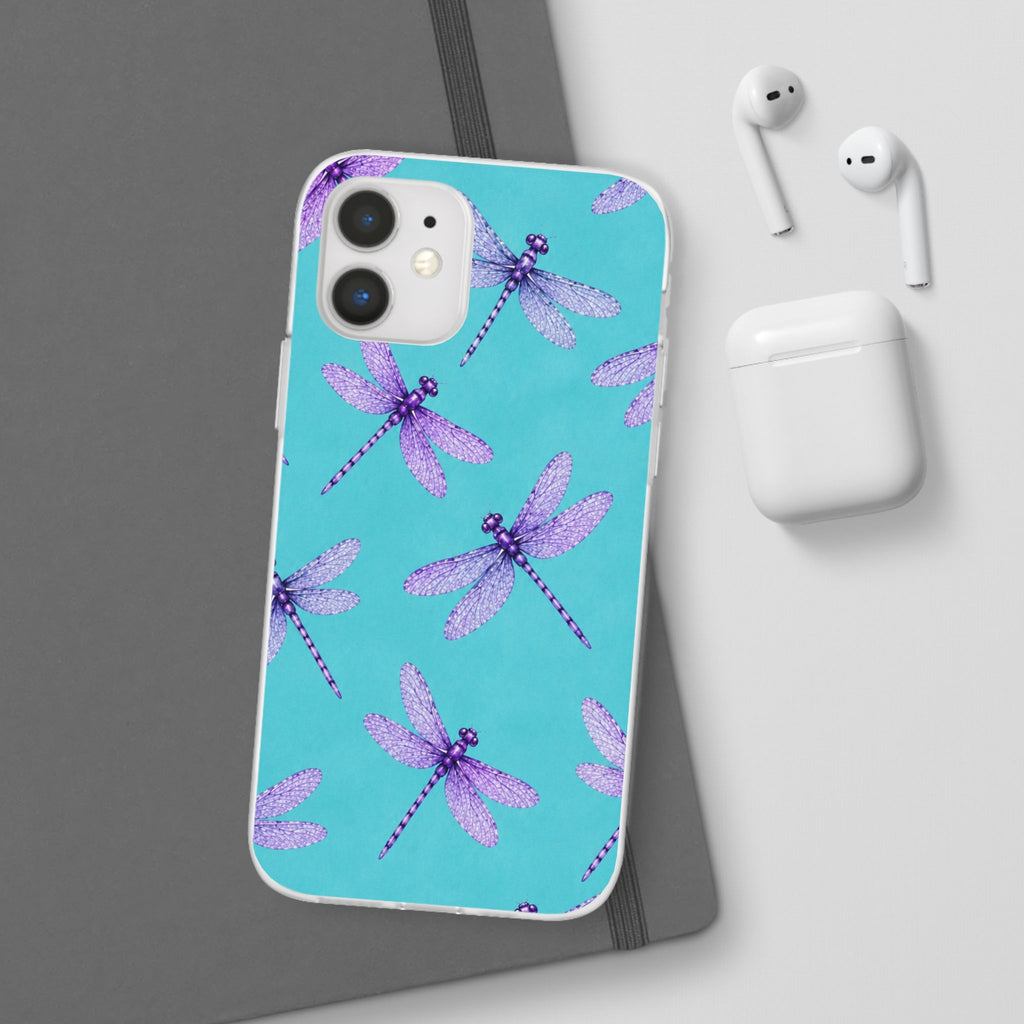 Turquoise Dragonfly Dreams – Flexi iPhone & Samsung Phone Case