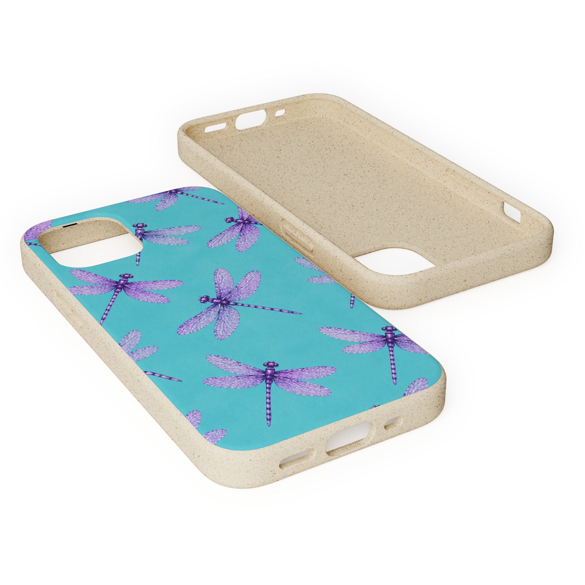 Turquoise Dragonfly Dreams — Eco-Friendly Biodegradable Phone Case