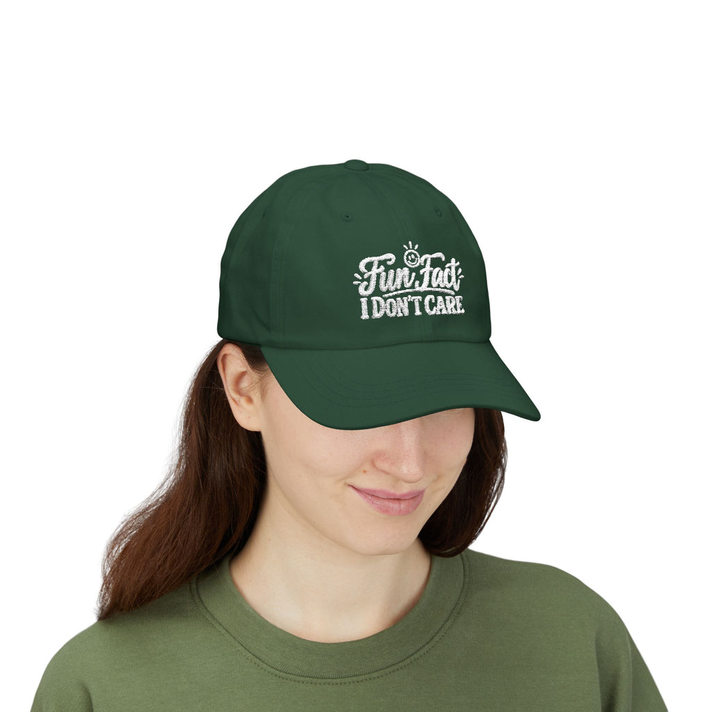 Fun Fact I Don’t Care – Embroidered Baseball Hat