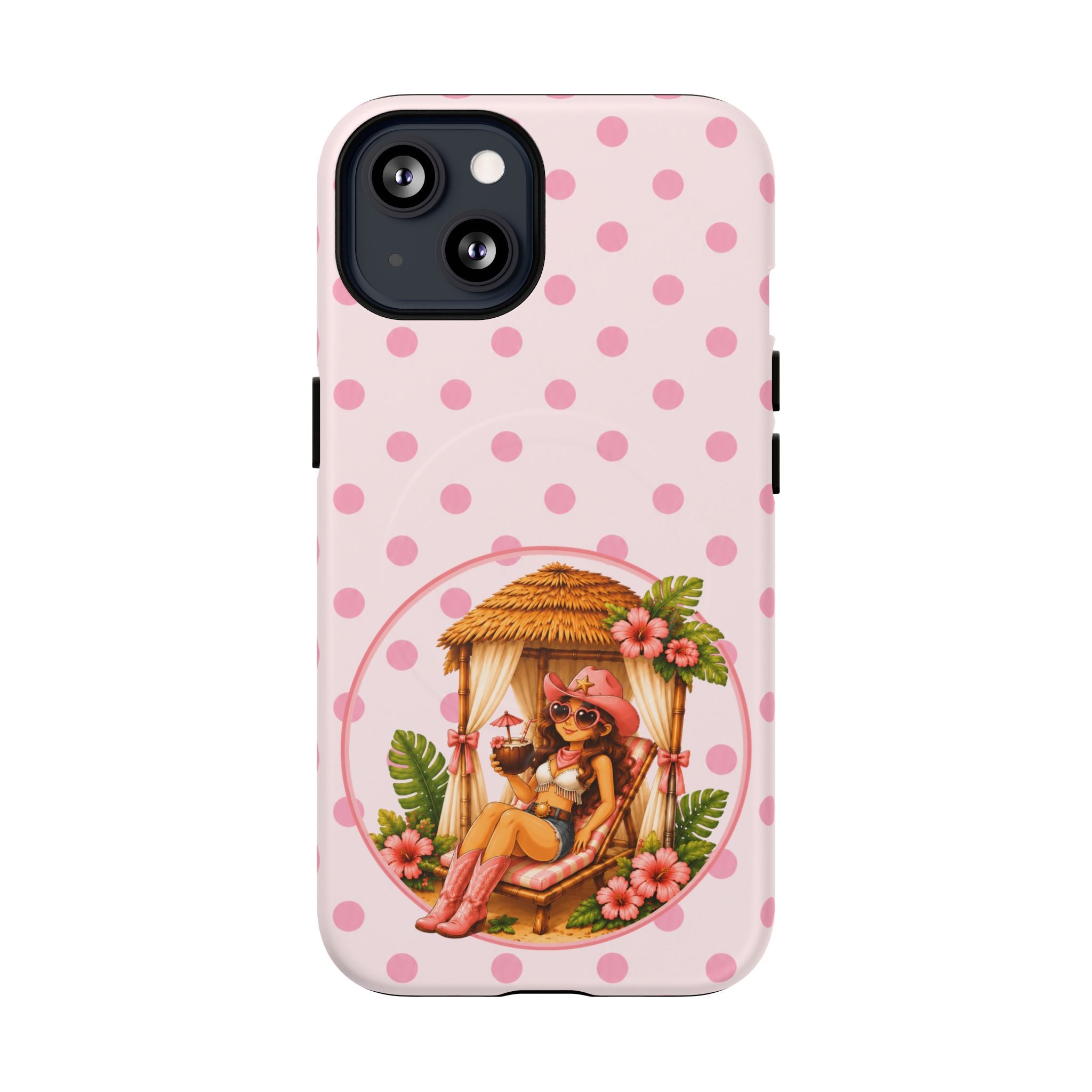 Cabana Cowgirl in Pink-Tough Magnetic Phone Case