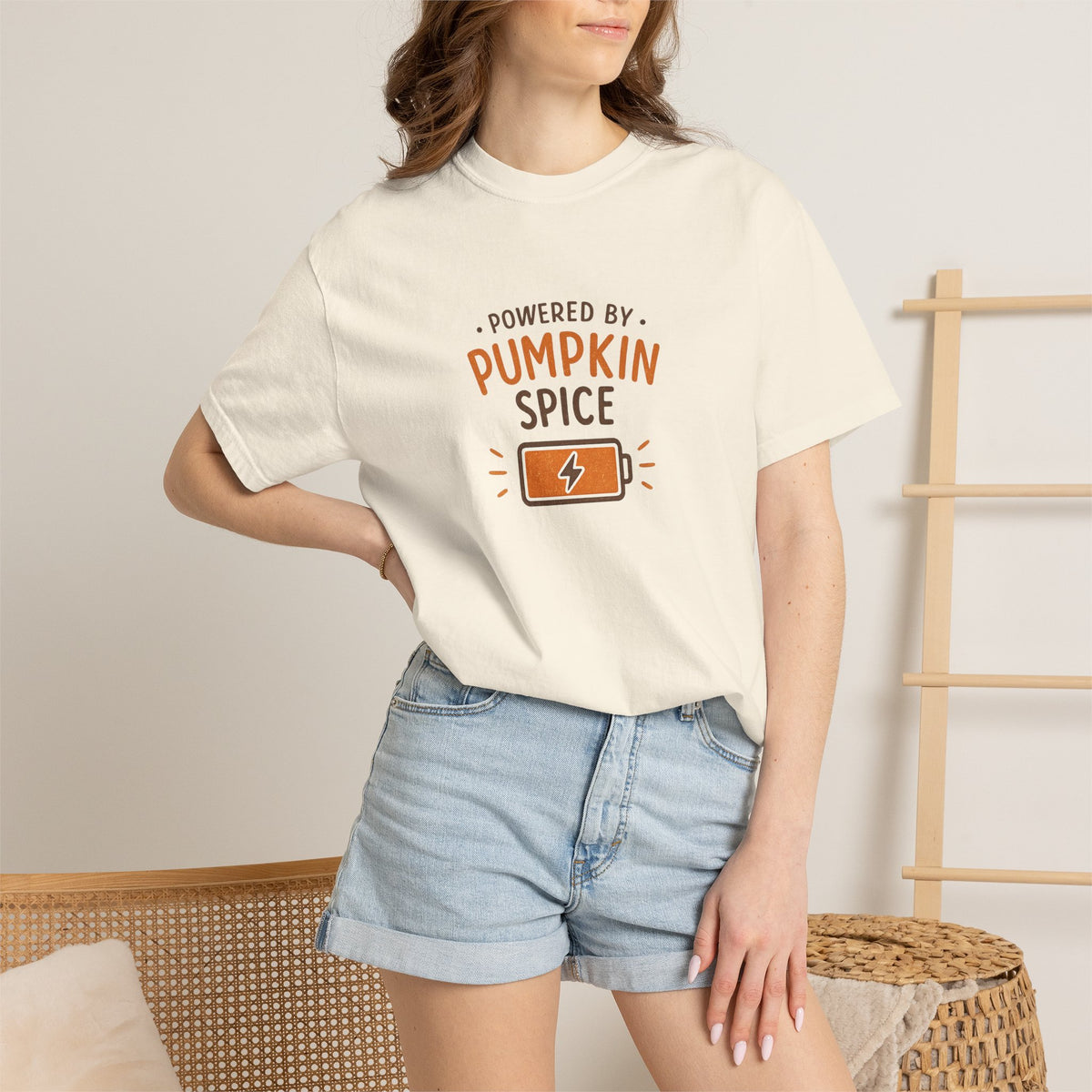 Powered by Pumpkin Spice – Comfort Colors® Tee