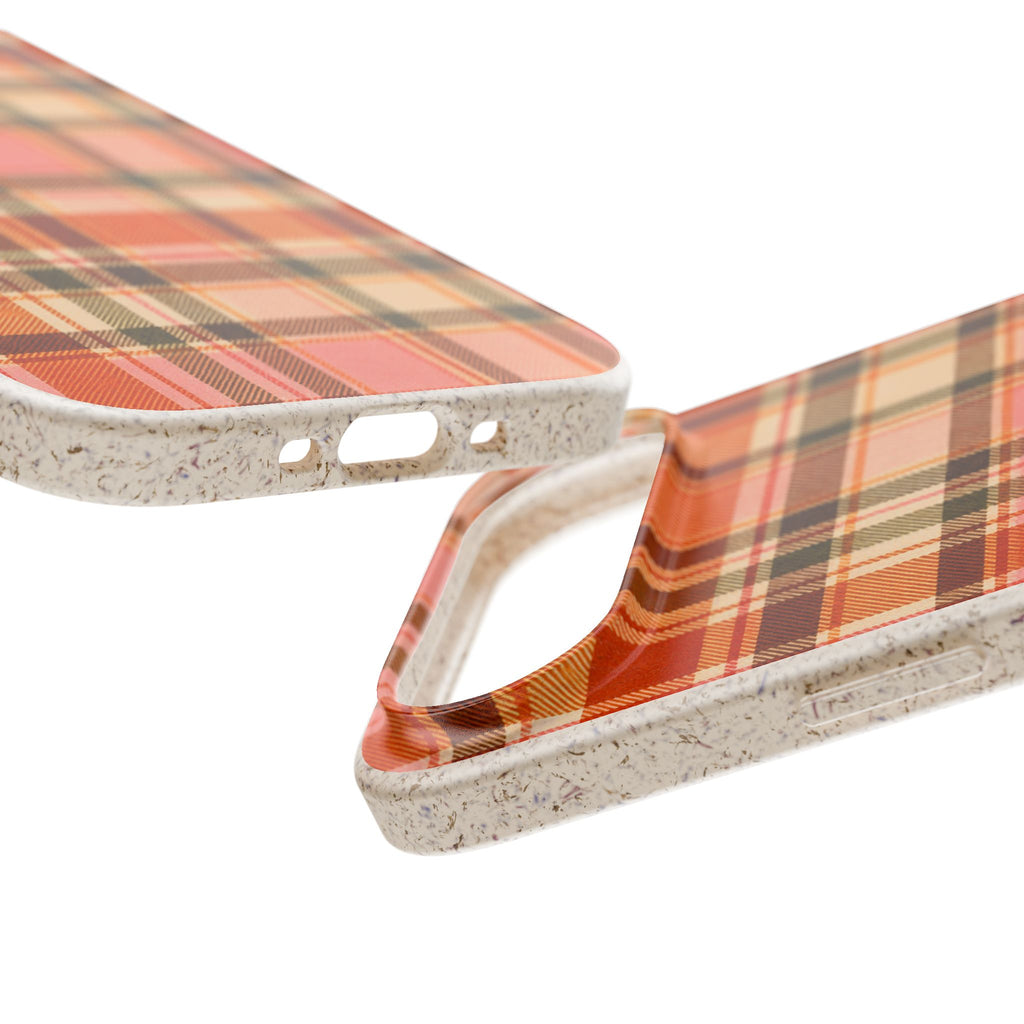 Hello Fall Plaid- Eco-Friendly Biodegradable Phone Case