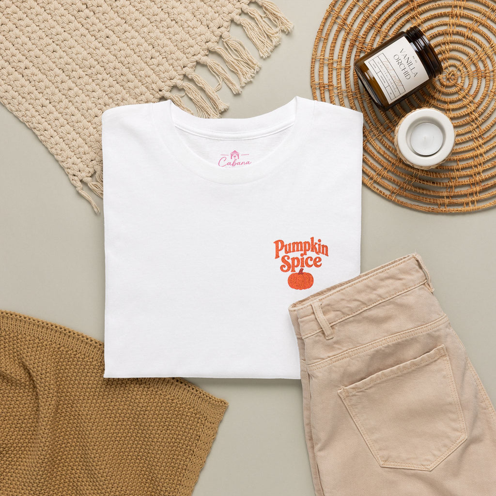 Pumpkin Spice Embroidered T-Shirt