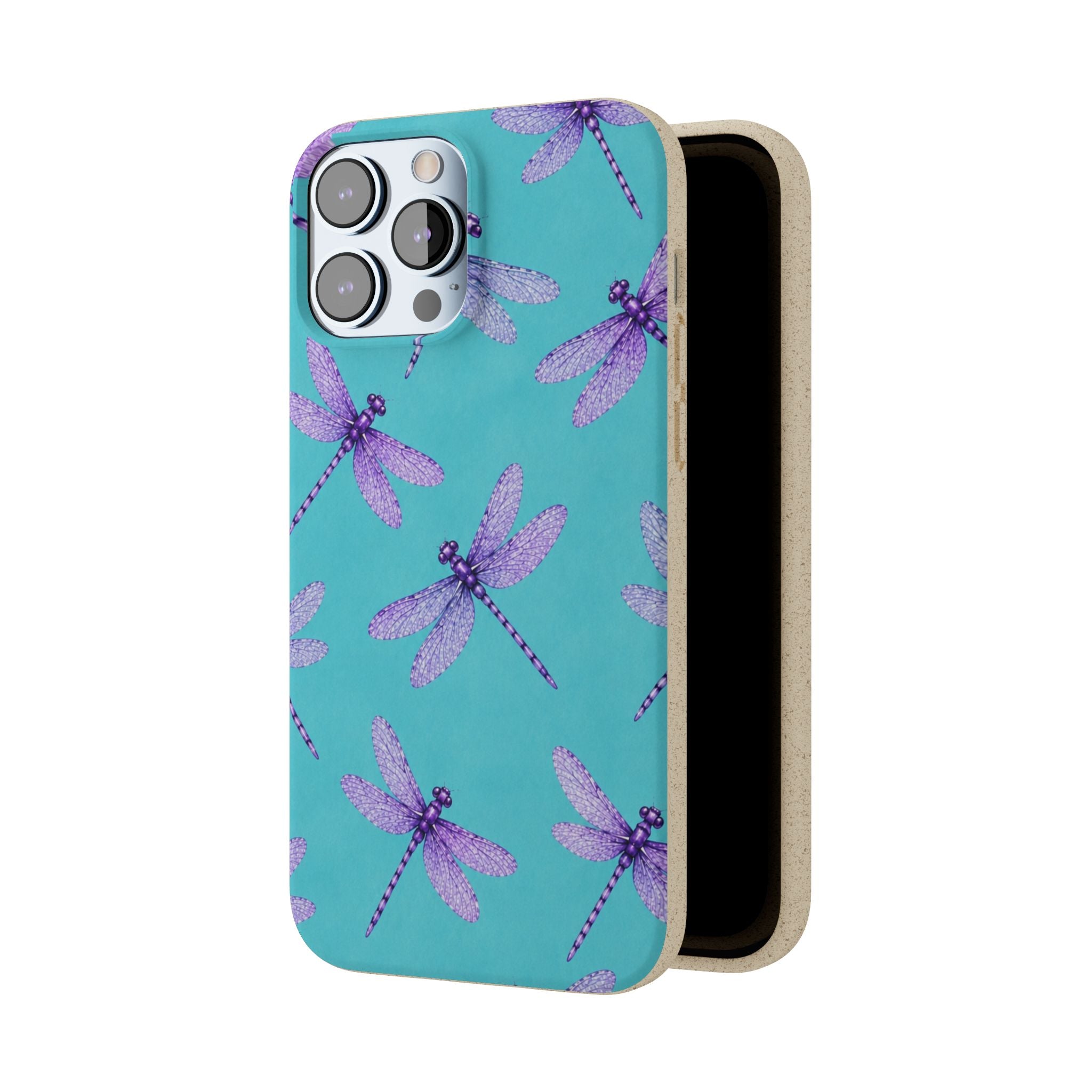 Turquoise Dragonfly Dreams — Eco-Friendly Biodegradable Phone Case