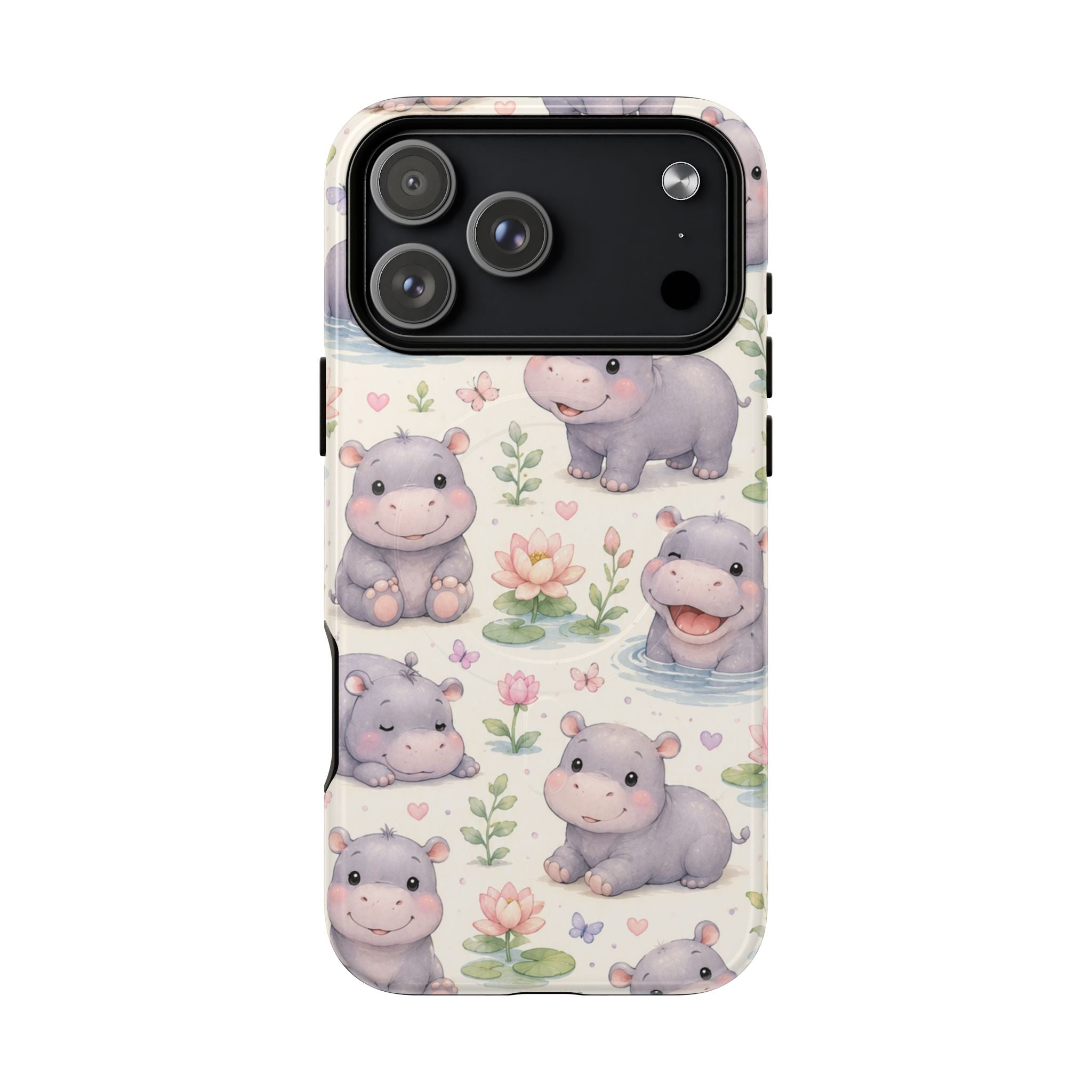 Hippo in Paradise- Tough Magnetic Phone Case
