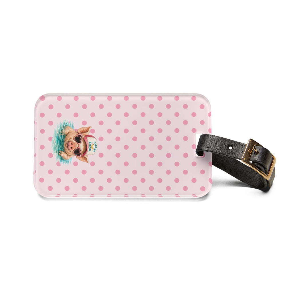 Pink Piggie Confetti-Luggage Tag