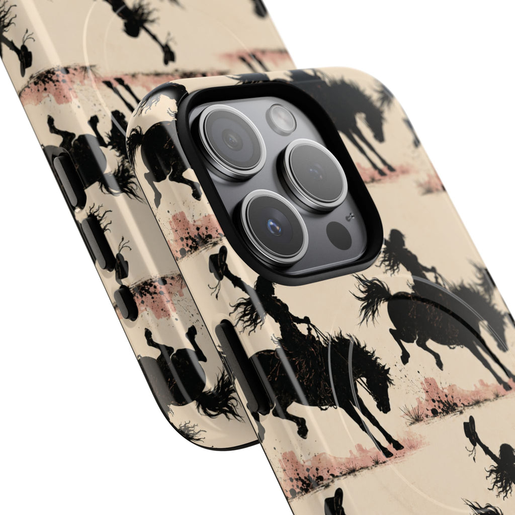 Cowgirl Silhouette Tough Magnetic Phone Case