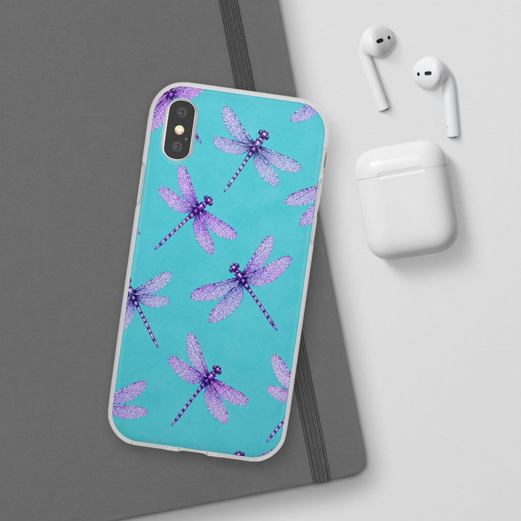 Turquoise Dragonfly Dreams – Flexi iPhone & Samsung Phone Case