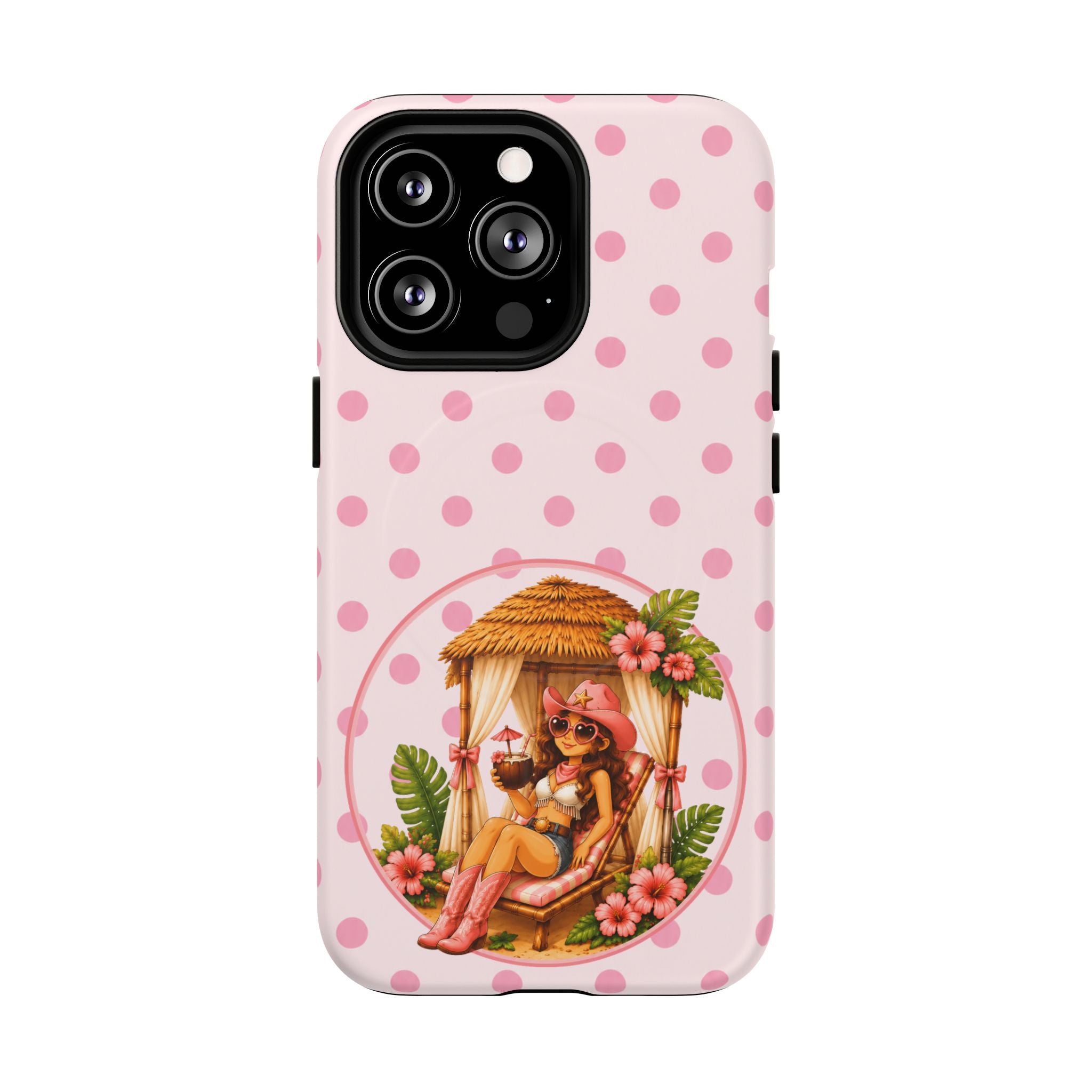 Cabana Cowgirl in Pink-Tough Magnetic Phone Case