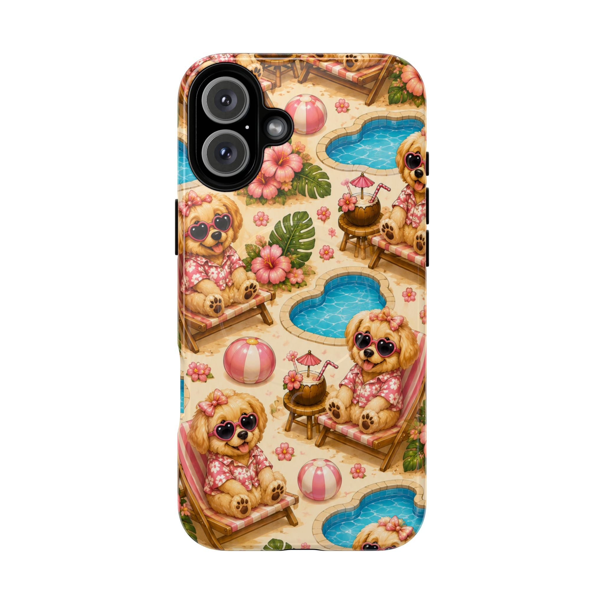 Poolside Puppies-Magnetic Tough Phone Case