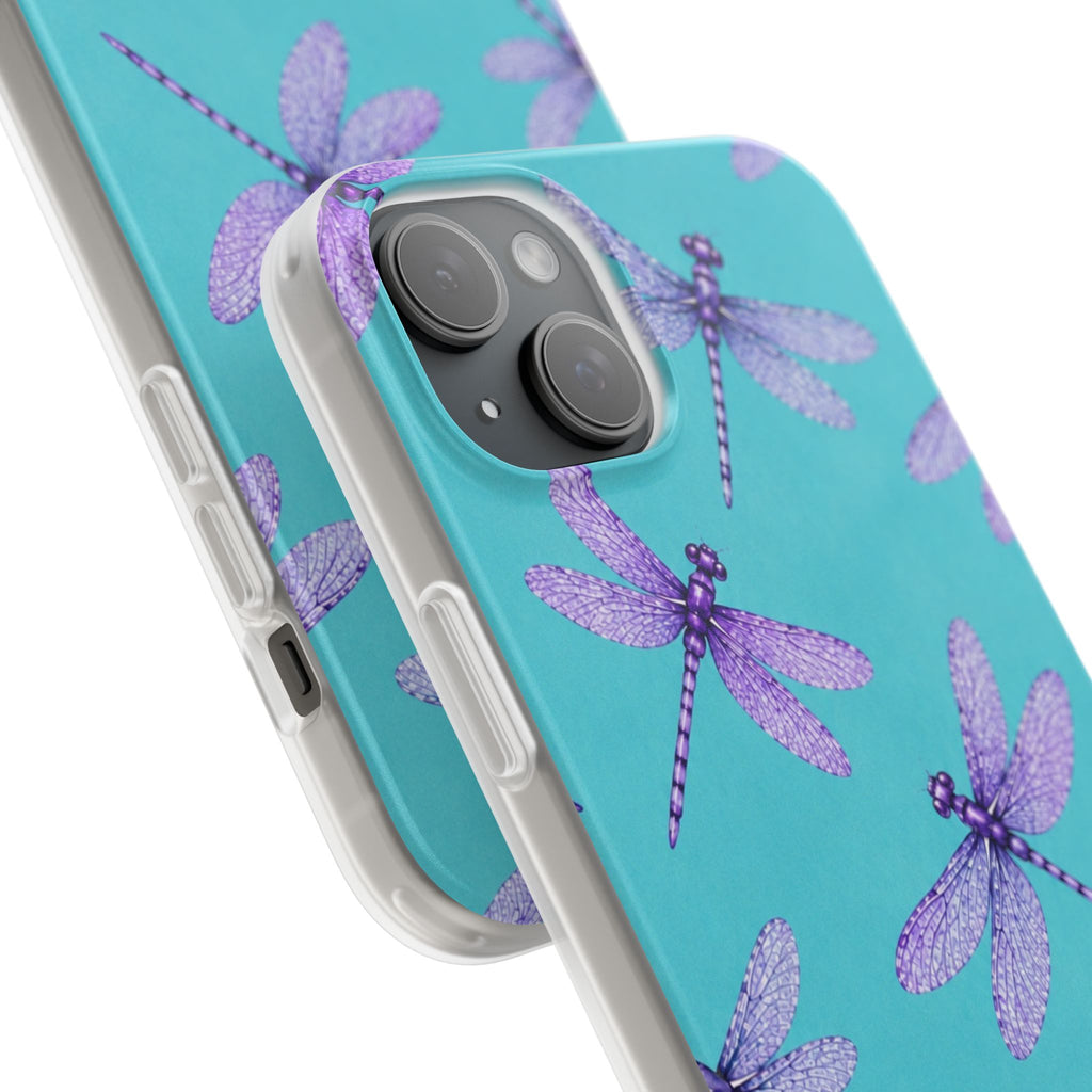 Turquoise Dragonfly Dreams – Flexi iPhone & Samsung Phone Case