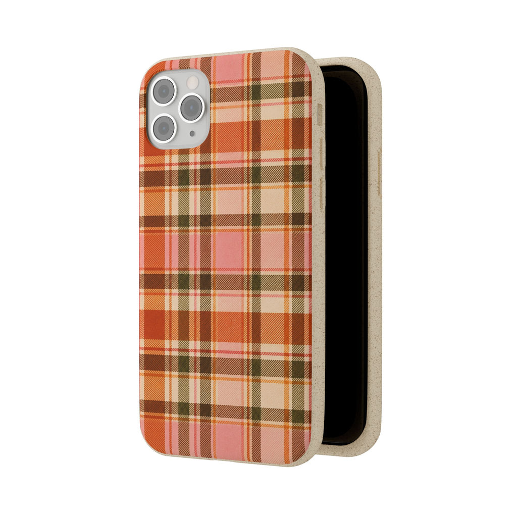 Hello Fall Plaid- Eco-Friendly Biodegradable Phone Case