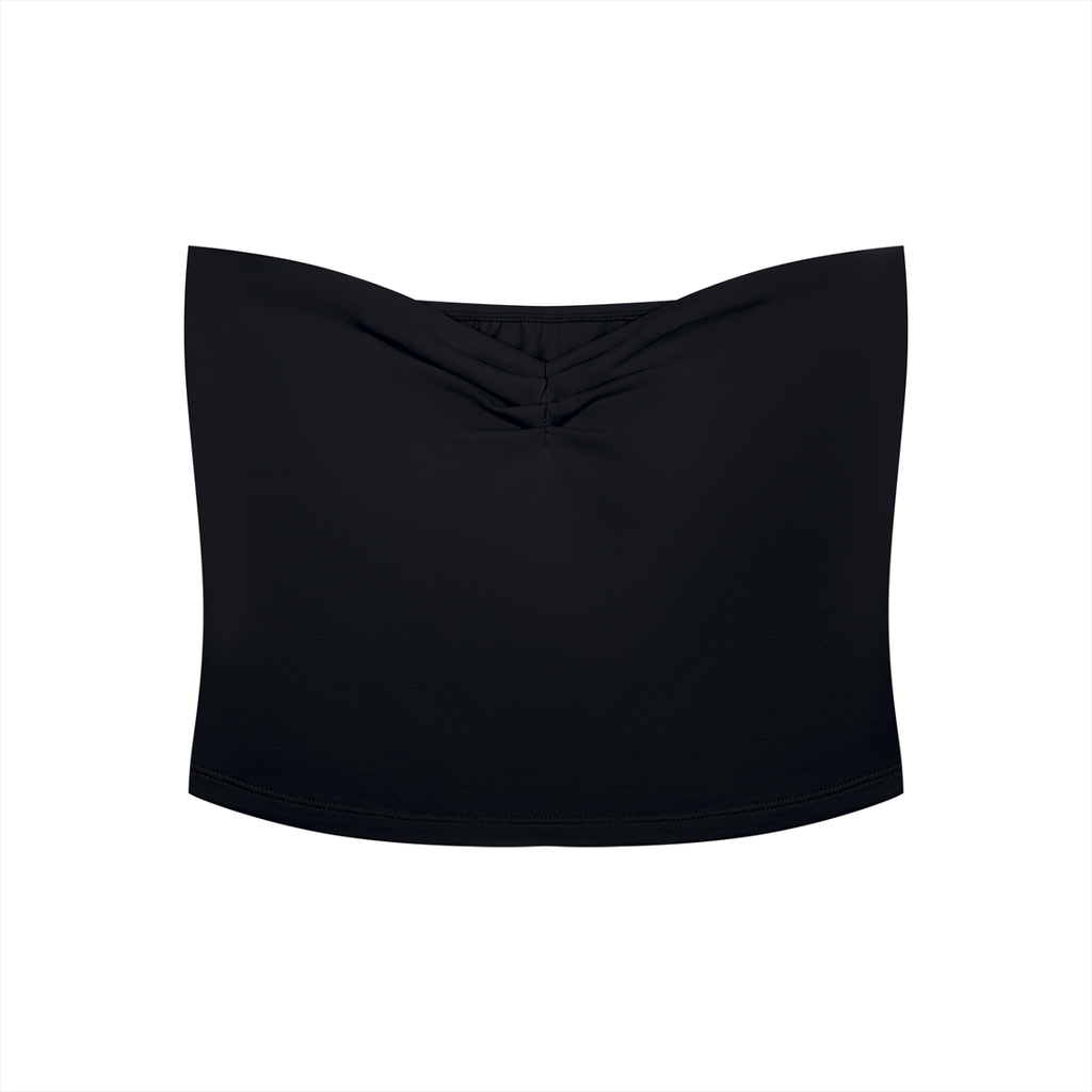 Cabana Hibiscus Garden – Women’s Ruched Cropped Tube Top