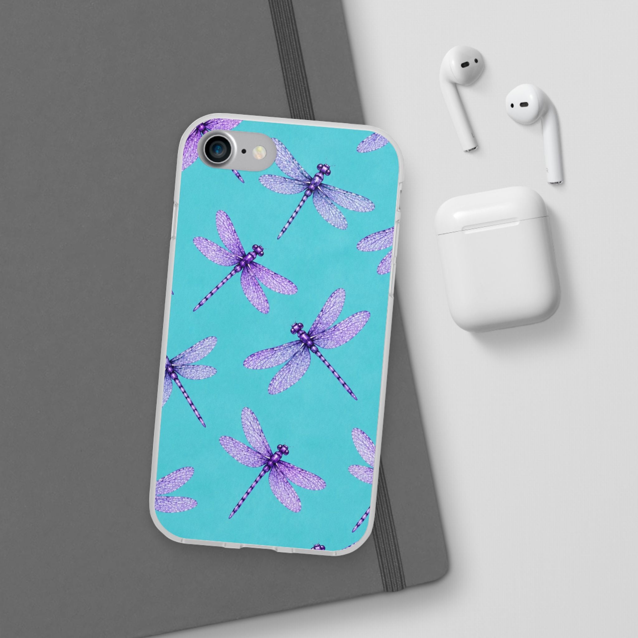 Turquoise Dragonfly Dreams – Flexi iPhone & Samsung Phone Case