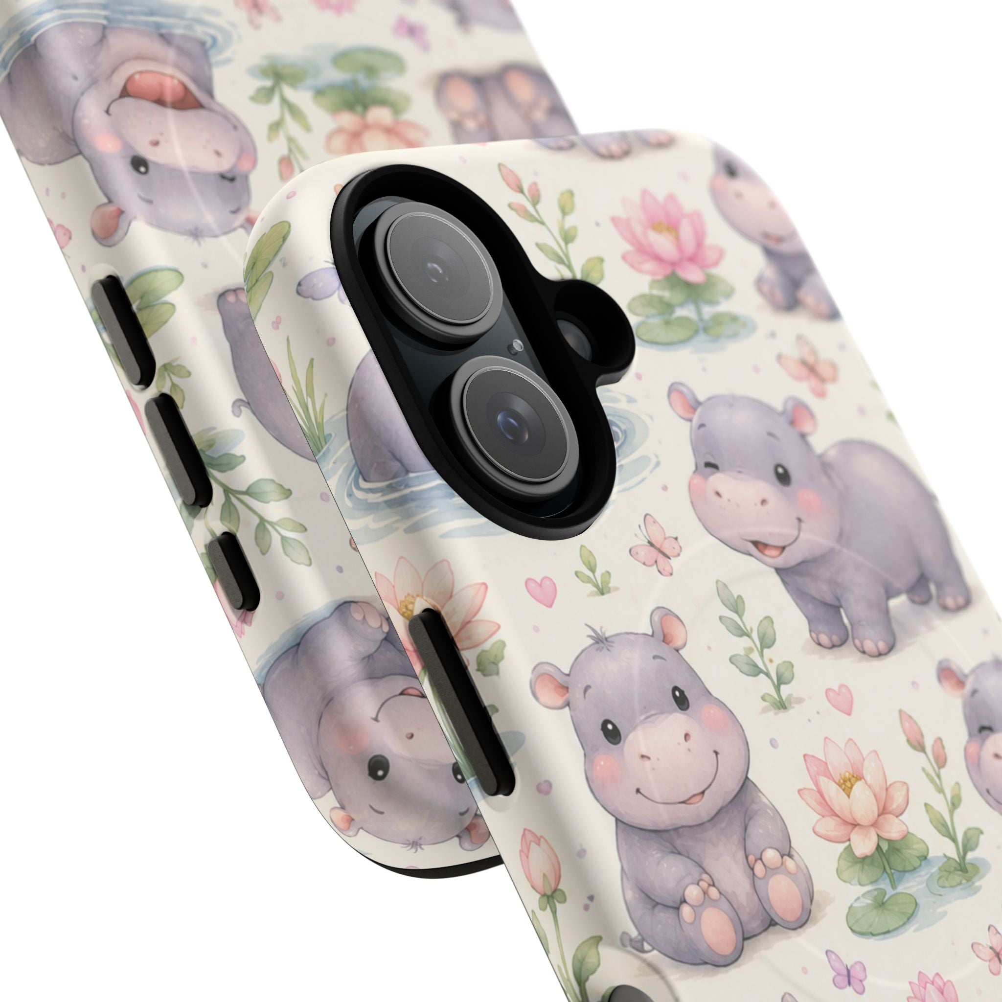 Hippo in Paradise- Tough Magnetic Phone Case