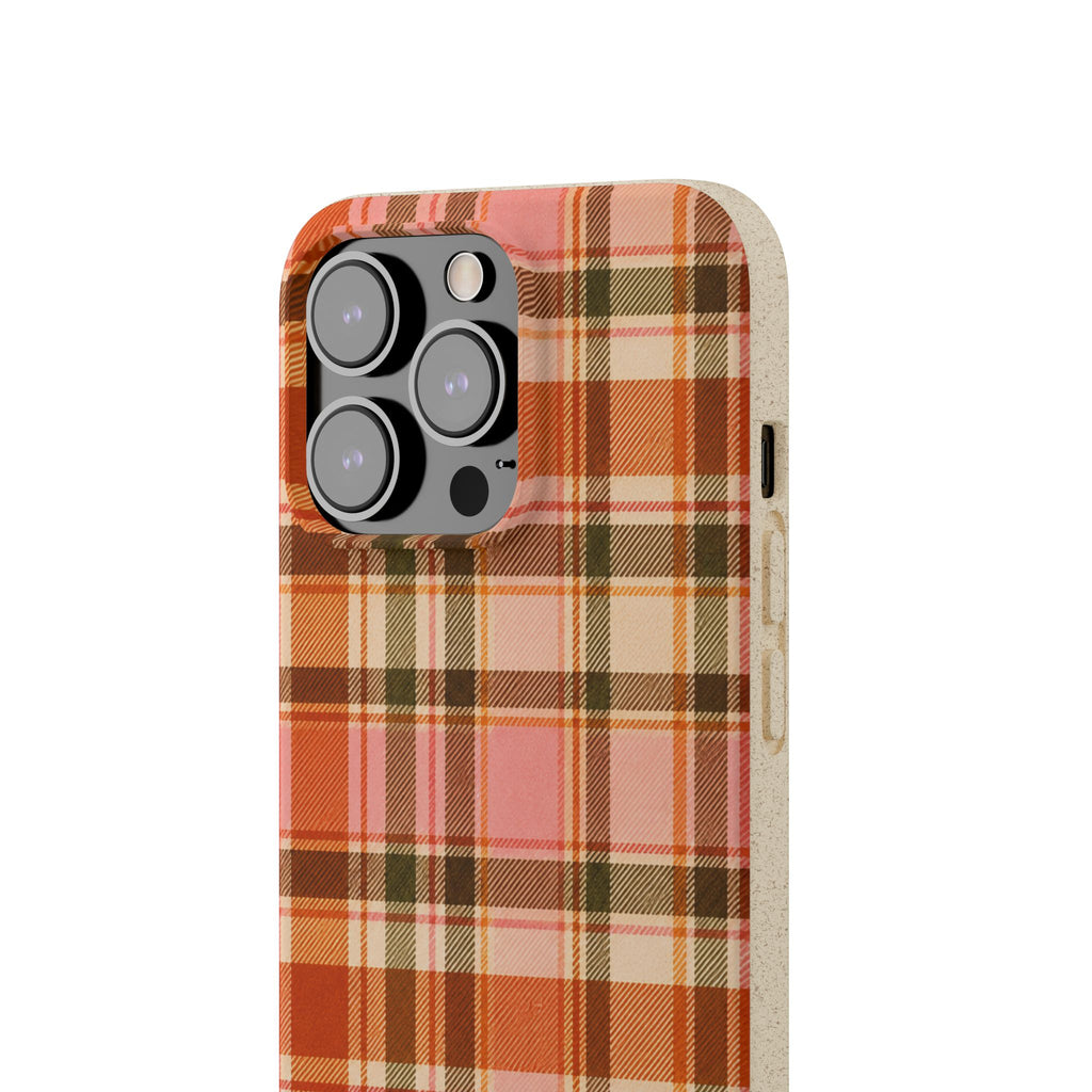Hello Fall Plaid- Eco-Friendly Biodegradable Phone Case
